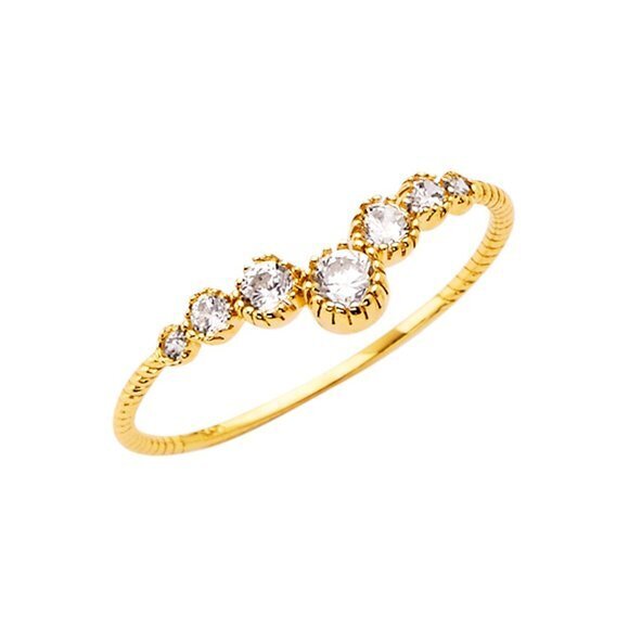14k Yellow gold Wedding Band enhancer